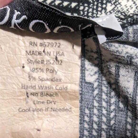 Kokoon Vintage black gray white zig zag print wing sleeve Shift dress size M - Picture 12 of 12